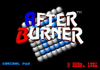 After Burner II (USA, Europe) Title Screen